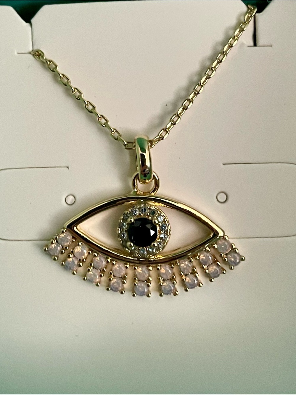 Origami Owl CZ Gold Evil Eye Necklace